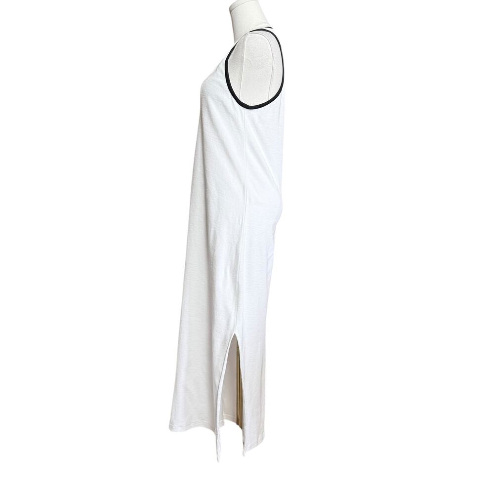 Serge Guilloux Paris White Maxi Dress S Racerback Sleeveless Made in France - Picture 4 of 12